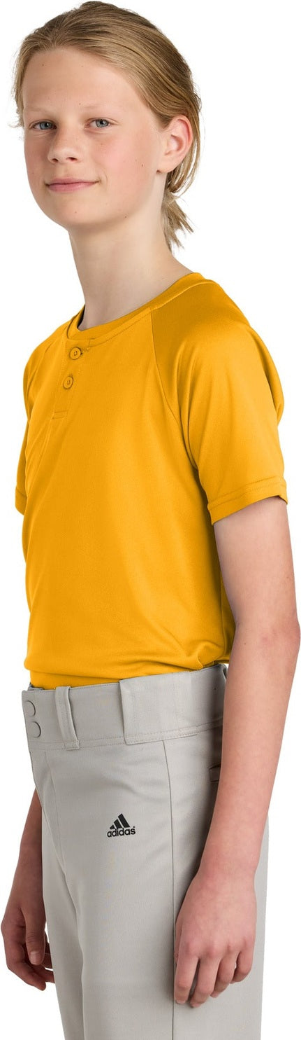 Gold Sport-Tek Youth PosiCharge Competitor 2-Button Henley YST359