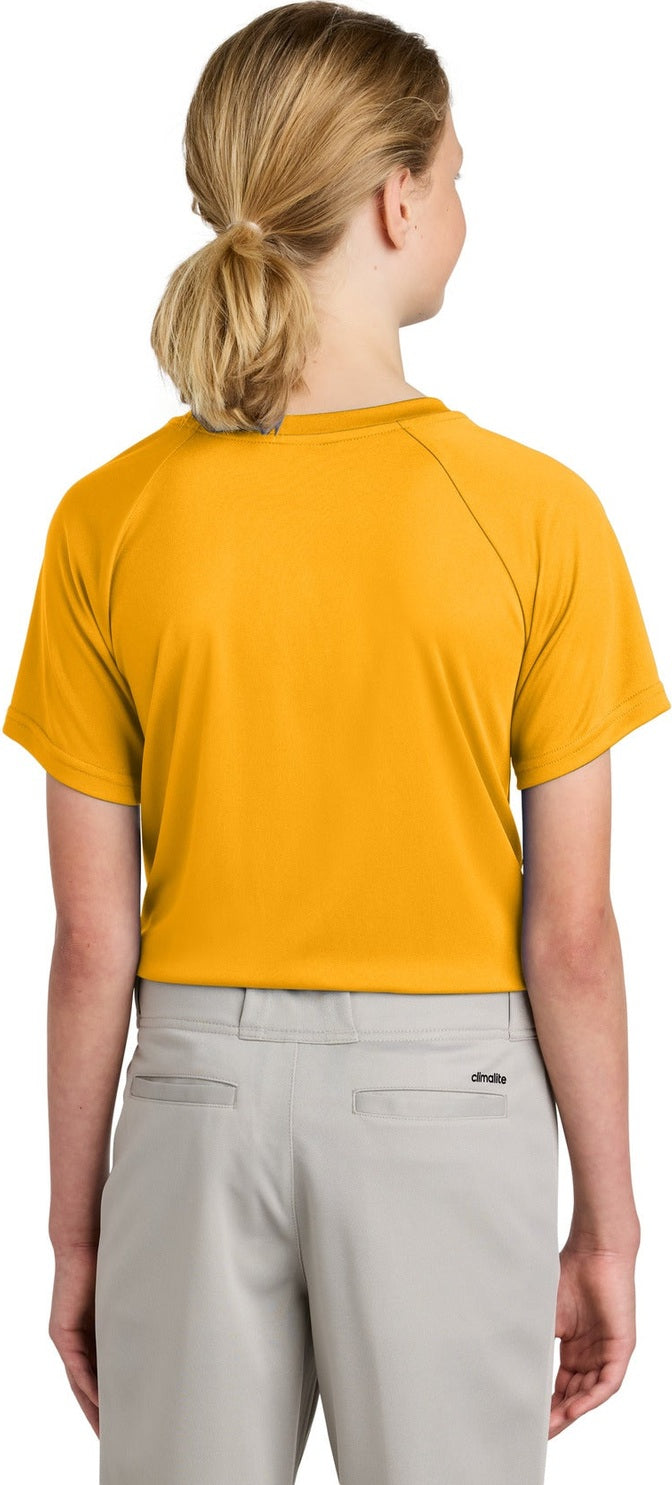 Gold Sport-Tek Youth PosiCharge Competitor 2-Button Henley YST359