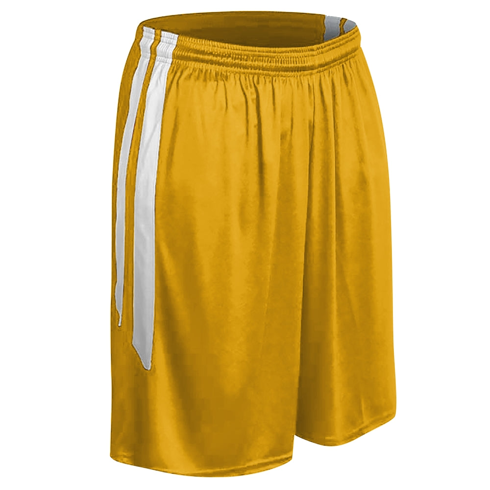 GOLD, WHITE Muscle Basketball Short