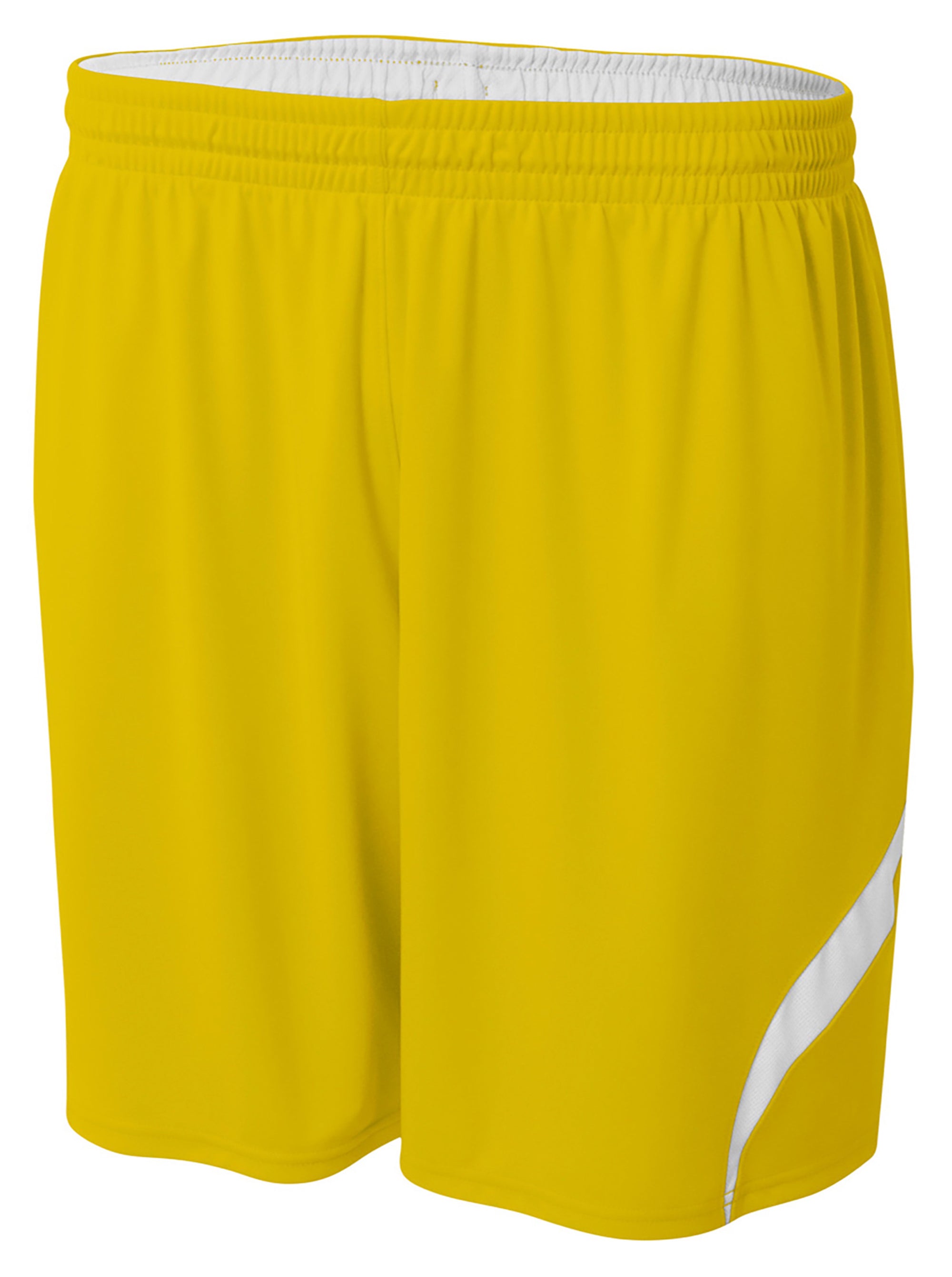 GOLD/WHITE A4 6" Youth Double Double Rweversible Short  grouped