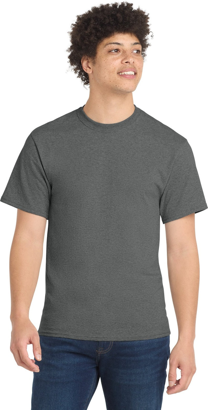 GphHeather Port & Co Core Blend Tee. PC55