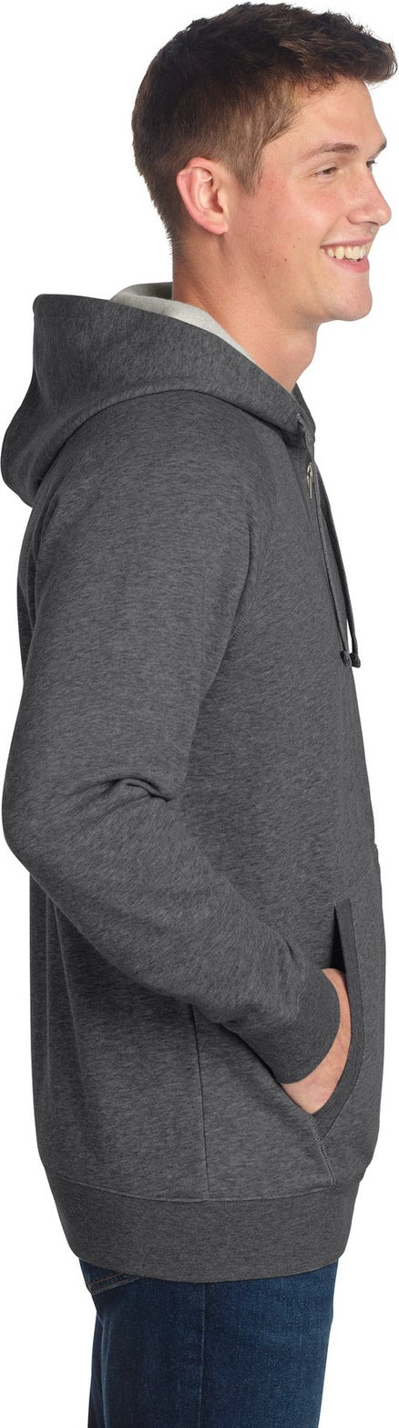 GphHeather Sport-Tek Drive Fleece Hooded Full-Zip STF201