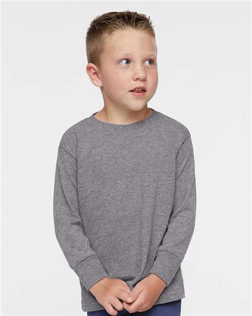 Granite Heather Toddler Fine Jersey Long Sleeve Tee - 3302