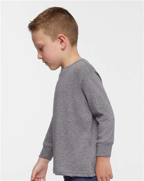 Granite Heather Toddler Fine Jersey Long Sleeve Tee - 3302