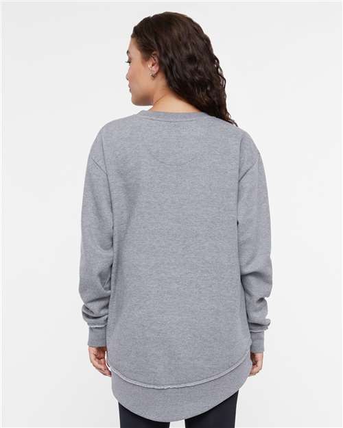 Granite Heather Women&#39;s Weekend Fleece Crewneck Sweatshirt - 3525