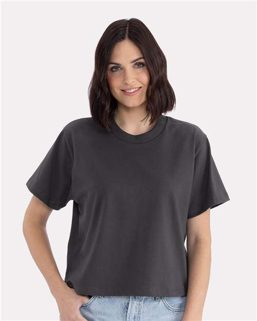 Graphite Black Women&#39;s Heavyweight Boxy T-Shirt - 7610