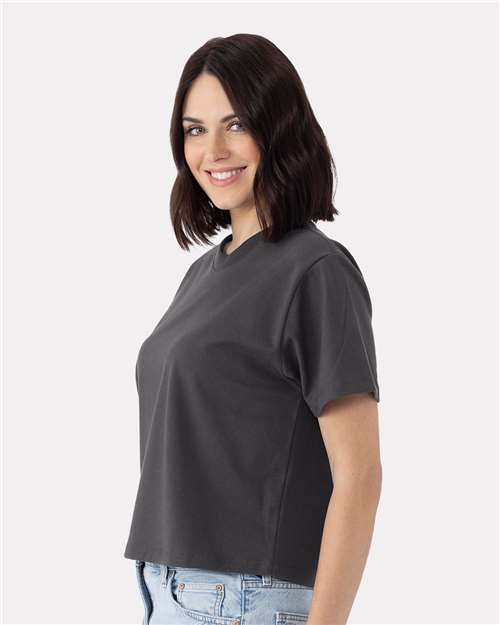 Graphite Black Women&#39;s Heavyweight Boxy T-Shirt - 7610