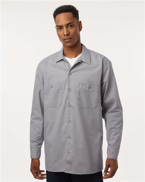 Graphite Grey Industrial Long Sleeve Work Shirt - Tall Sizes - L535T