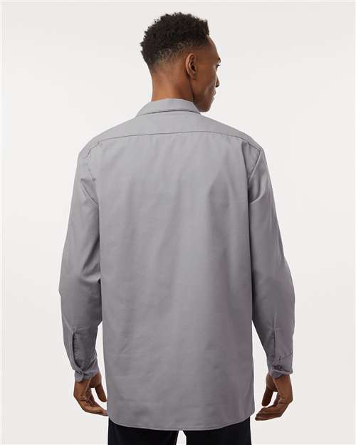 Graphite Grey Industrial Long Sleeve Work Shirt - Tall Sizes - L535T