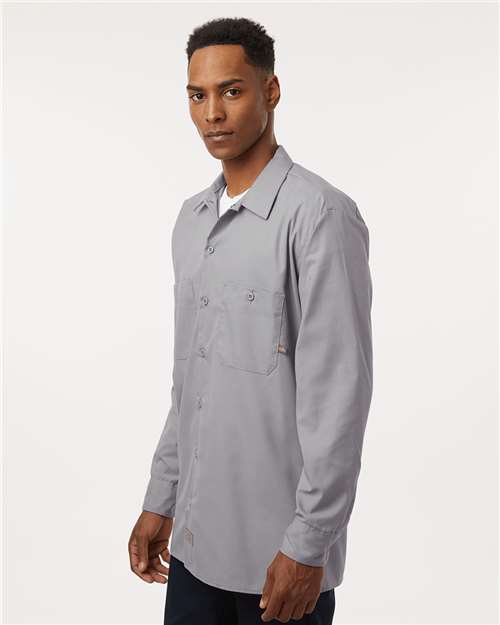 Graphite Grey Industrial Long Sleeve Work Shirt - Tall Sizes - L535T
