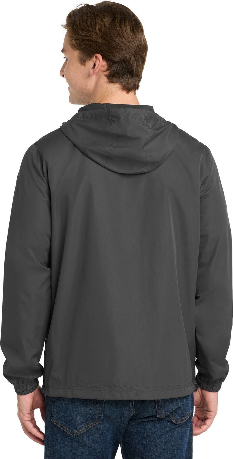Graphite Grey Sport-Tek Packable Anorak. JST66