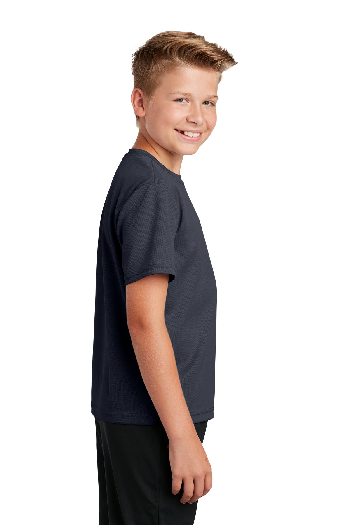 Graphite Grey Sport-Tek Youth PosiCharge RacerMesh Tee. YST340