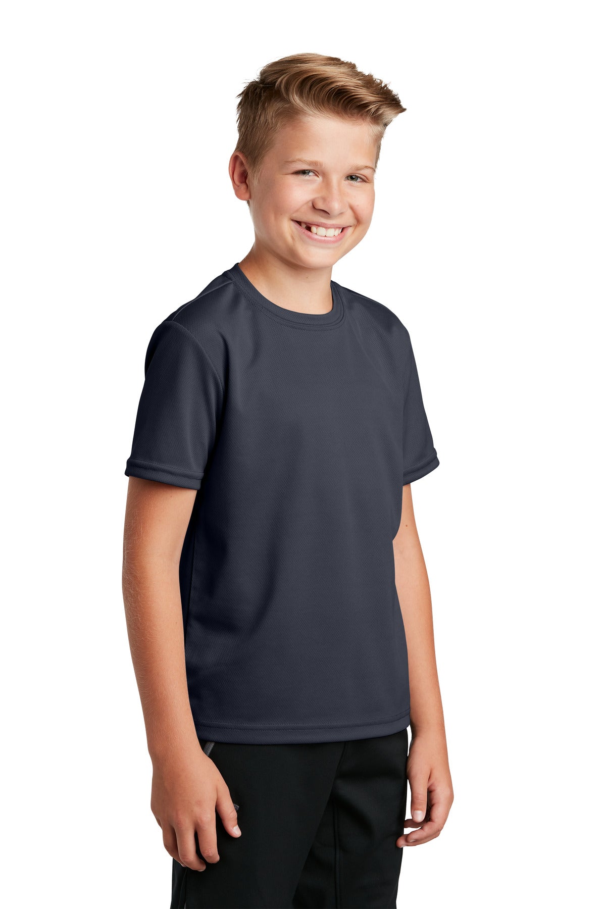 Graphite Grey Sport-Tek Youth PosiCharge RacerMesh Tee. YST340