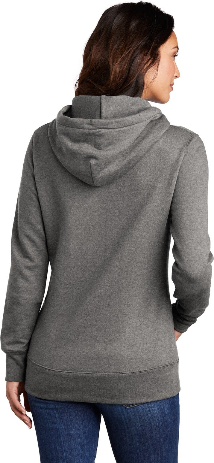 Graphite Hthr Port & Co Women's Core Fleece Pullover Hooded Sweatshirt LPC78H