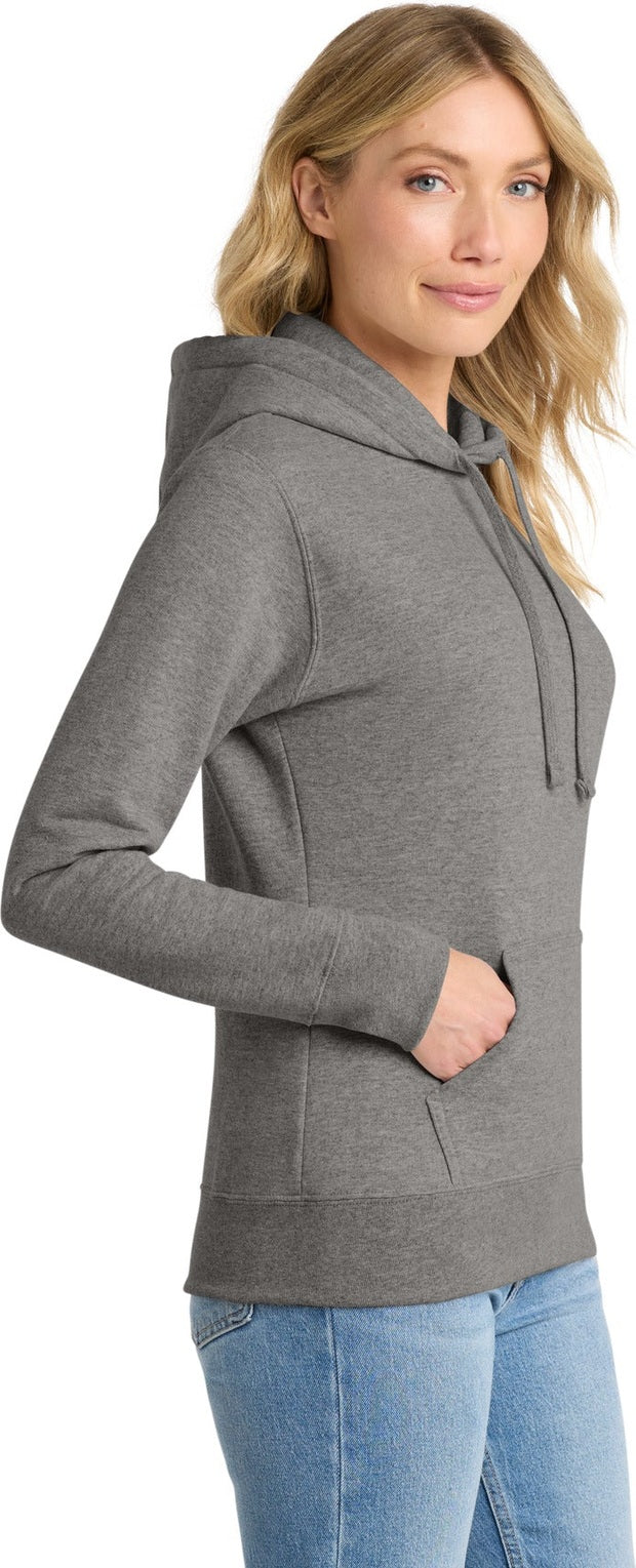 Graphite Hthr Port & Co Women's Core Fleece Pullover Hooded Sweatshirt LPC78H