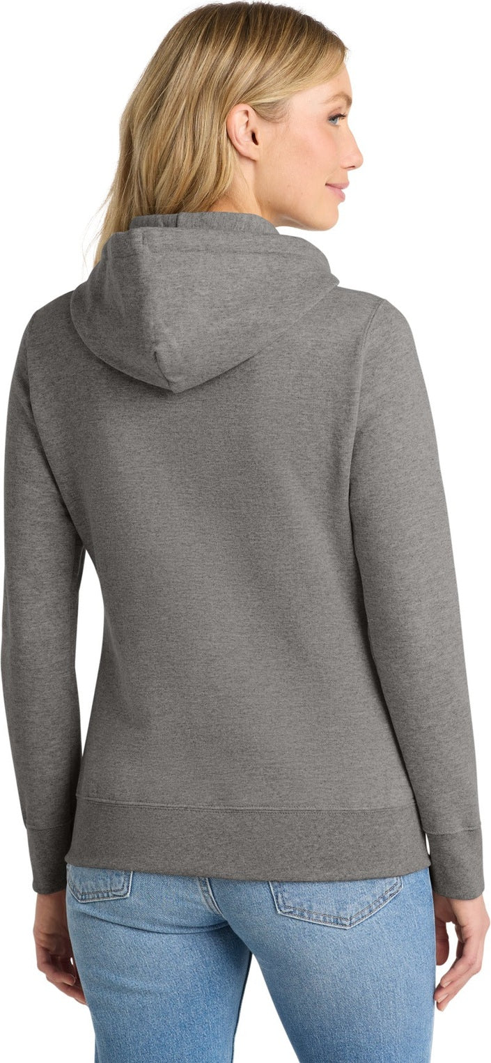 Graphite Hthr Port & Co Women's Core Fleece Pullover Hooded Sweatshirt LPC78H