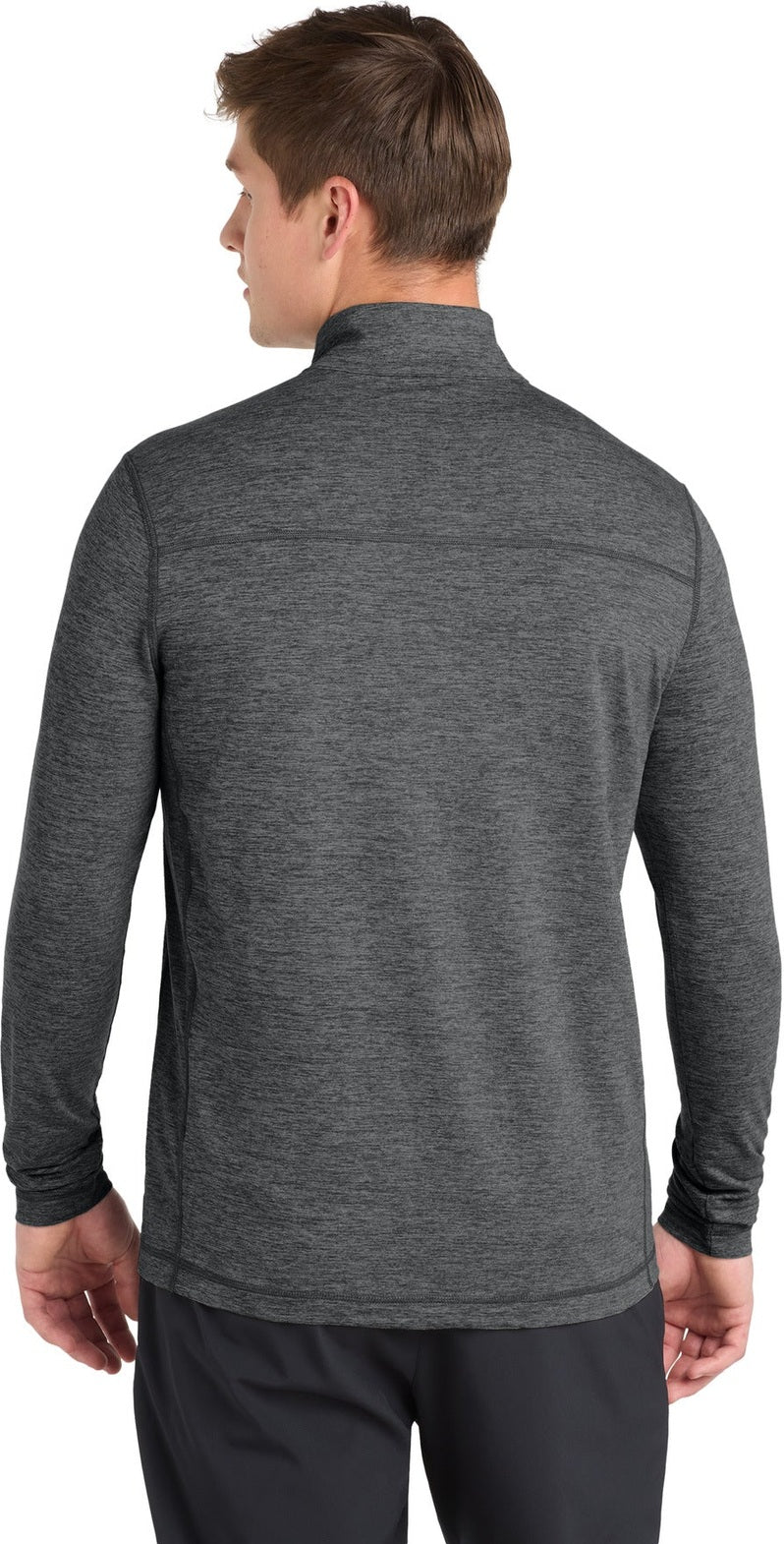 Graphite Hthr Sport-Tek Exchange 1.5 Long Sleeve 1/2-Zip ST711