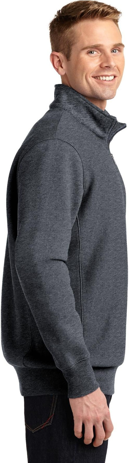 Graphite Hthr Sport-Tek Super Heavyweight 1/4-Zip Pullover Sweatshirt. ST283