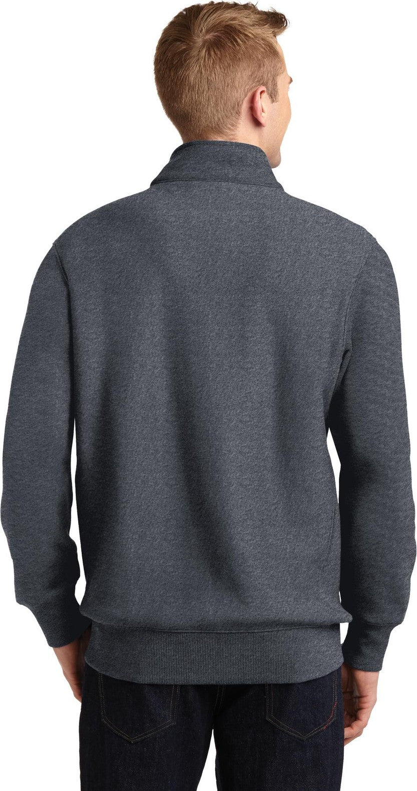 Graphite Hthr Sport-Tek Super Heavyweight 1/4-Zip Pullover Sweatshirt. ST283