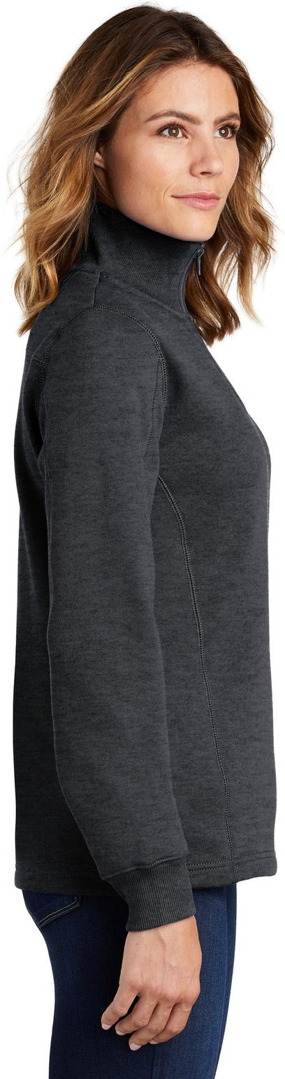 Graphite Hthr Sport-Tek Women's 1/4-Zip Sweatshirt. LST253