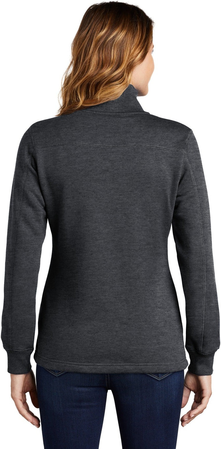 Graphite Hthr Sport-Tek Women's 1/4-Zip Sweatshirt. LST253