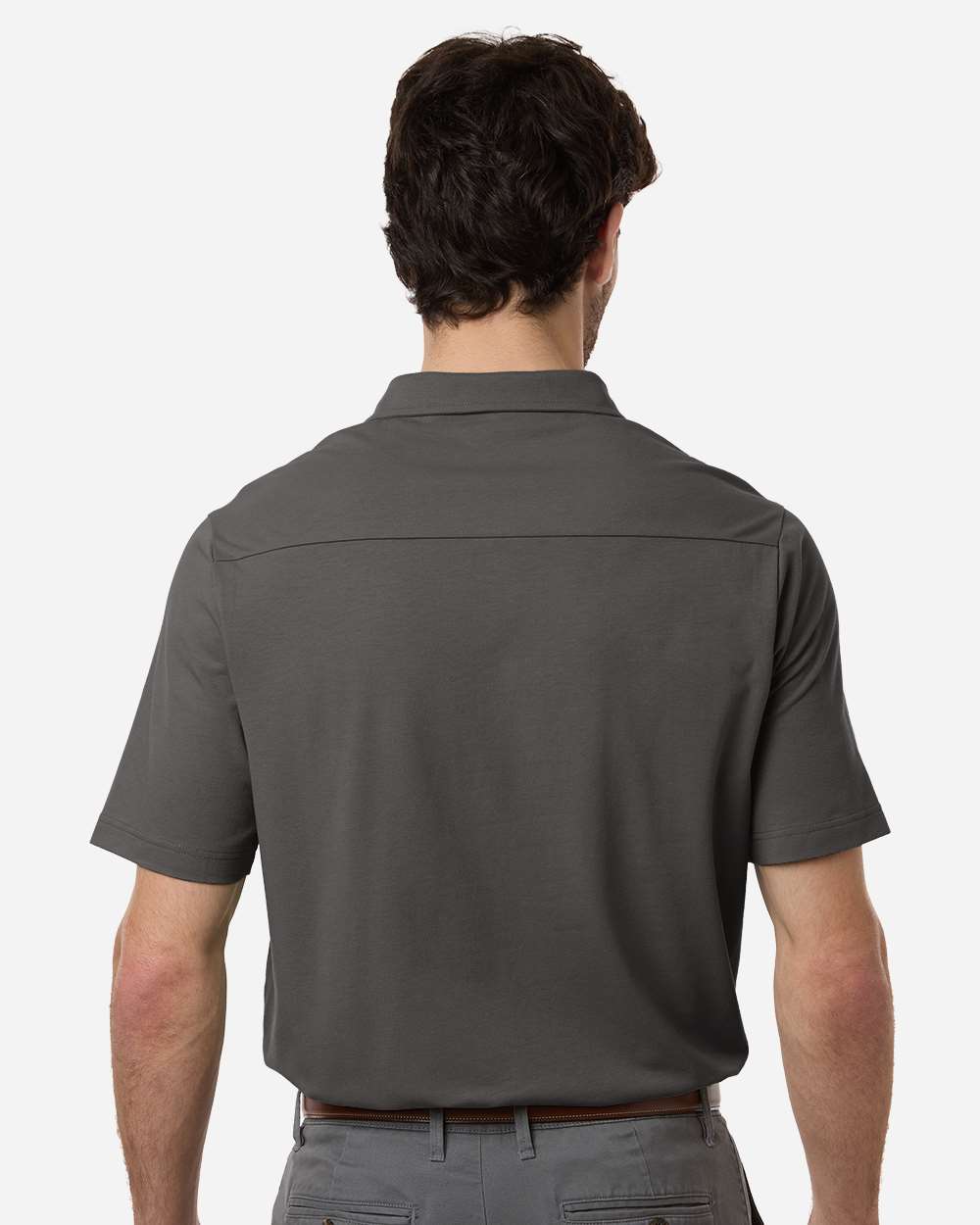 Graphite Men's Seaton Pebble Textured Polo - DG102 plain