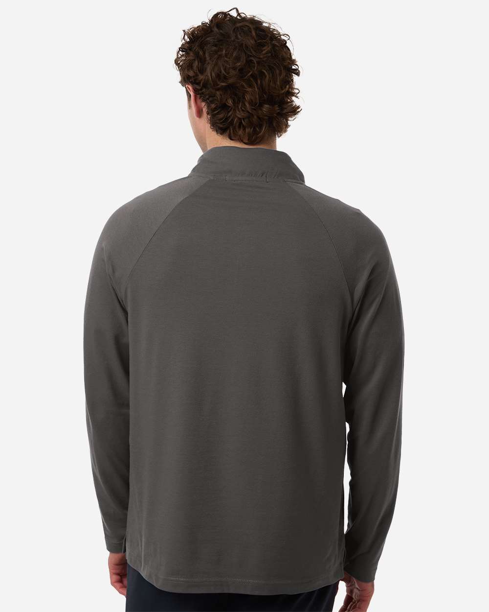 Graphite Men's Seaton Pebble Textured Quarter-Zip Pullover - DG402 plain