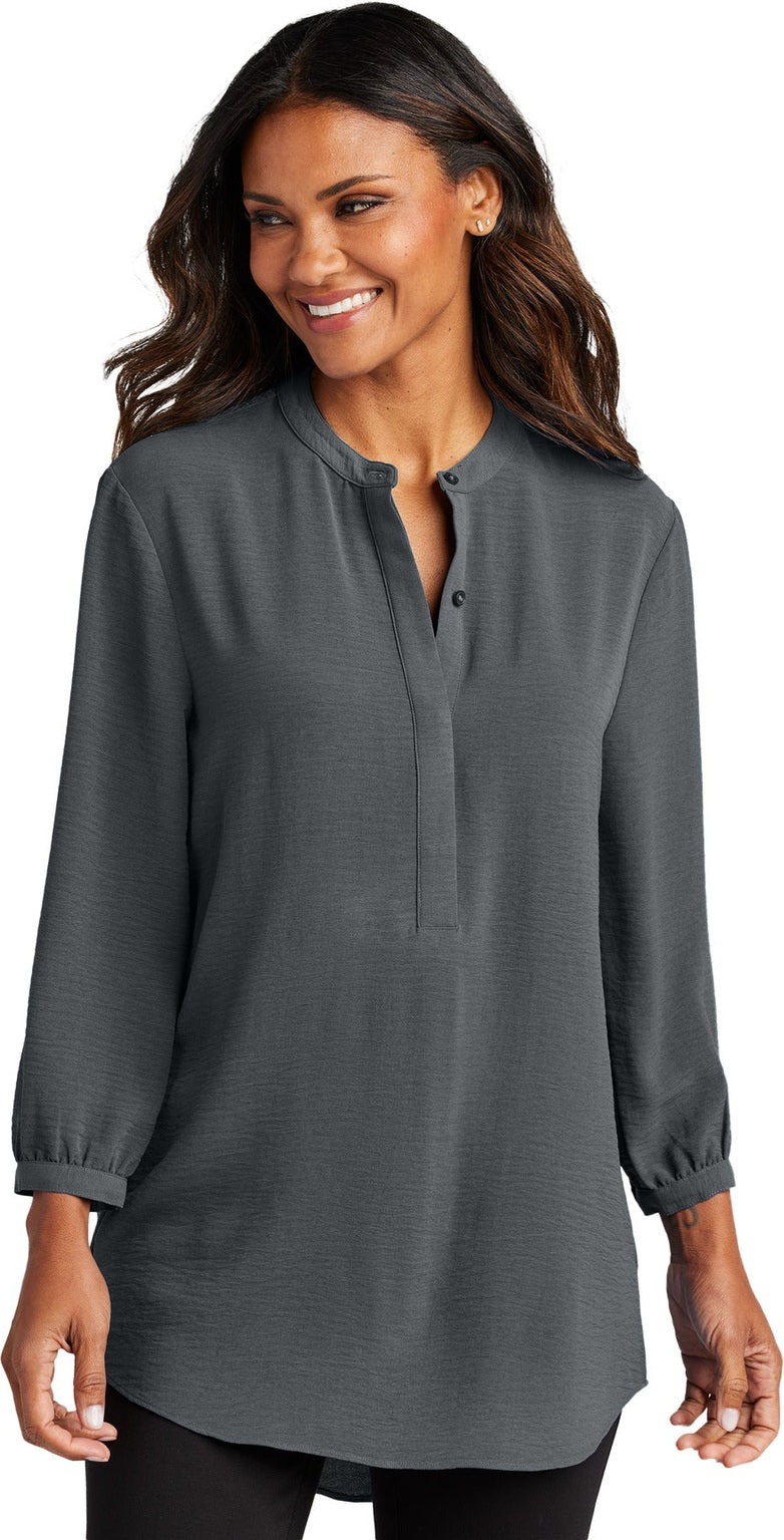 Graphite Port Authority Women's 3/4-Sleeve Textured Crepe Tunic LW713
