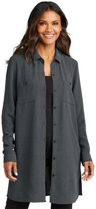 Graphite Port Authority Women's Textured Crepe Long Tunic LW715