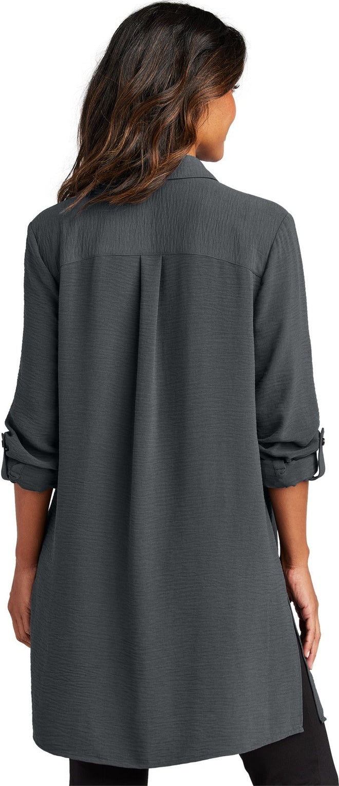 Graphite Port Authority Women's Textured Crepe Long Tunic LW715