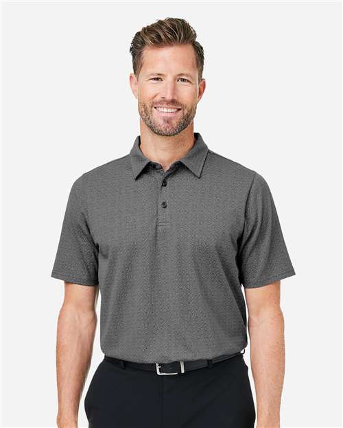 Graphite/ Silver Men's Crownlux Performance® Geo Polo - DG101