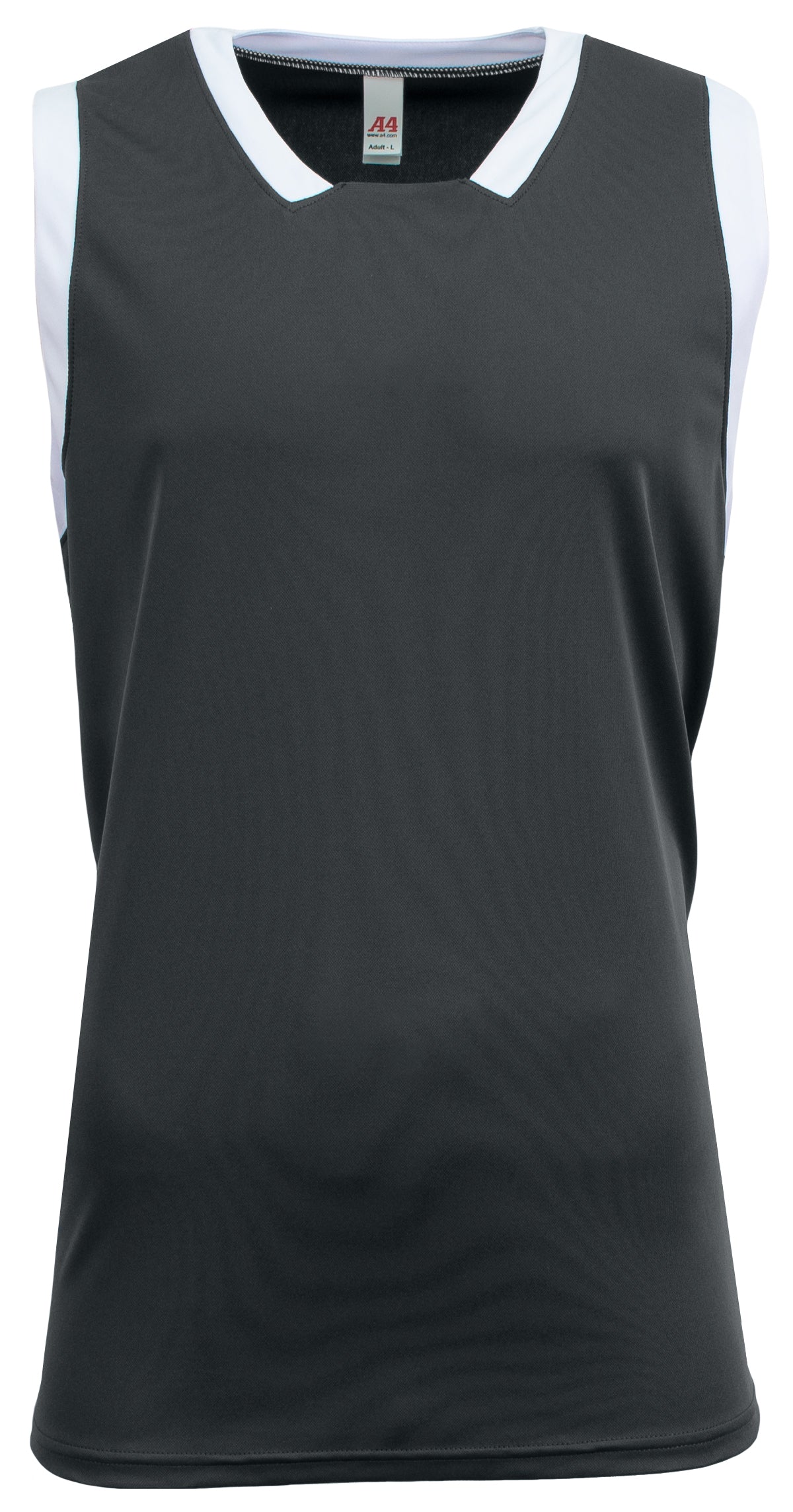 GRAPHITE/WHITE A4 Sprint Single Ply Basketball Jersey  grouped