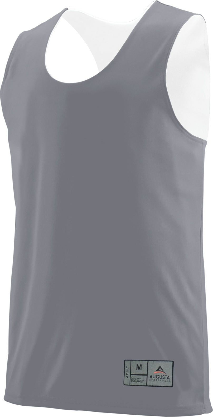 GRAPHITE/WHITE YOUTH REVERSIBLE WICKING TANK