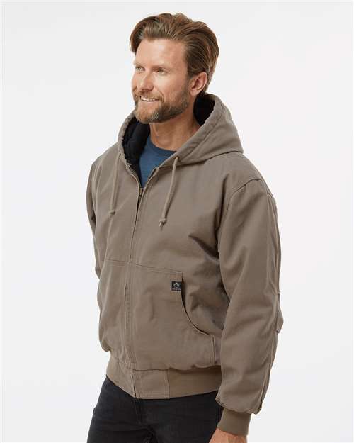 Gravel Cheyenne Boulder Cloth™ Hooded Jacket with Tricot Quilt Lining Tall Sizes - 5020T plain