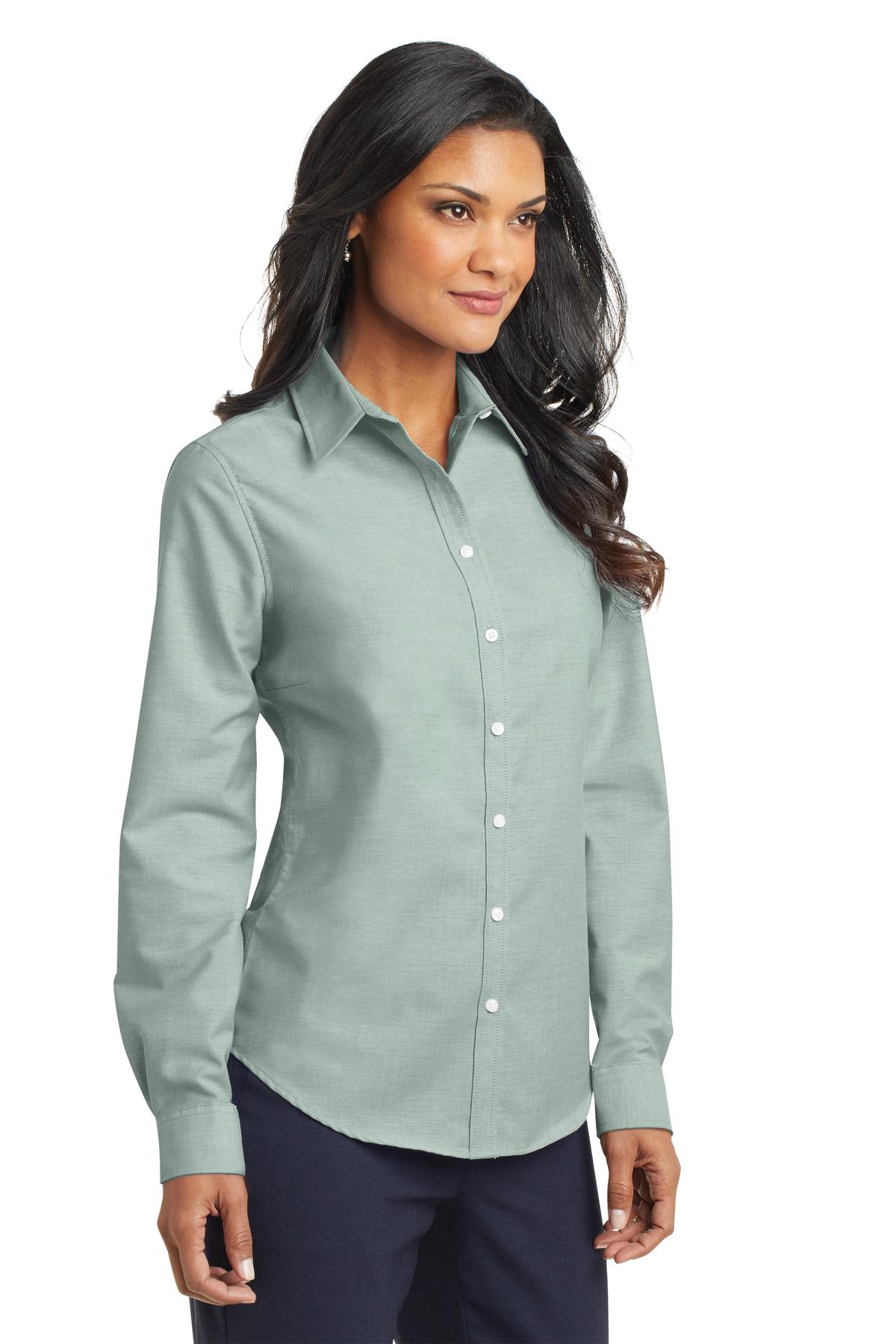 Green Port Authority Women's SuperPro Oxford Shirt. L658