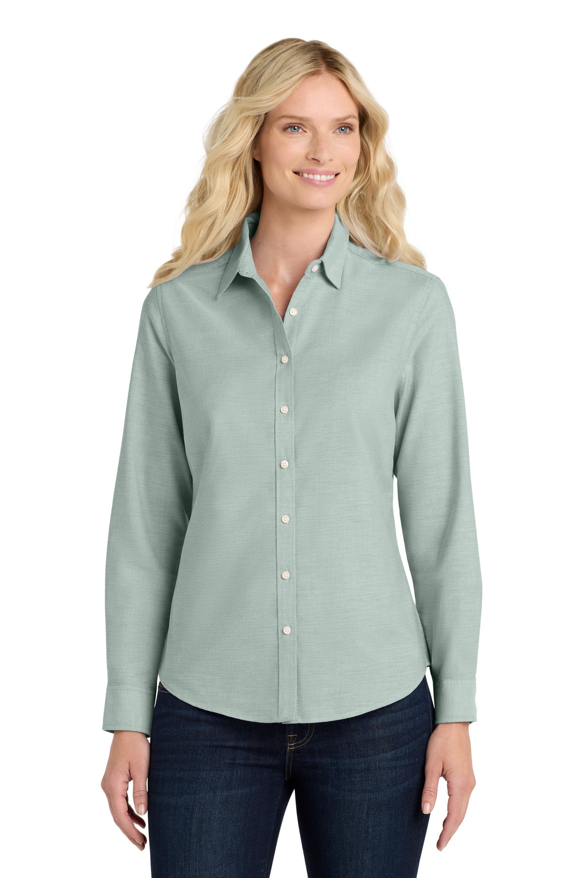 Green Port Authority Women's SuperPro Oxford Shirt. L658