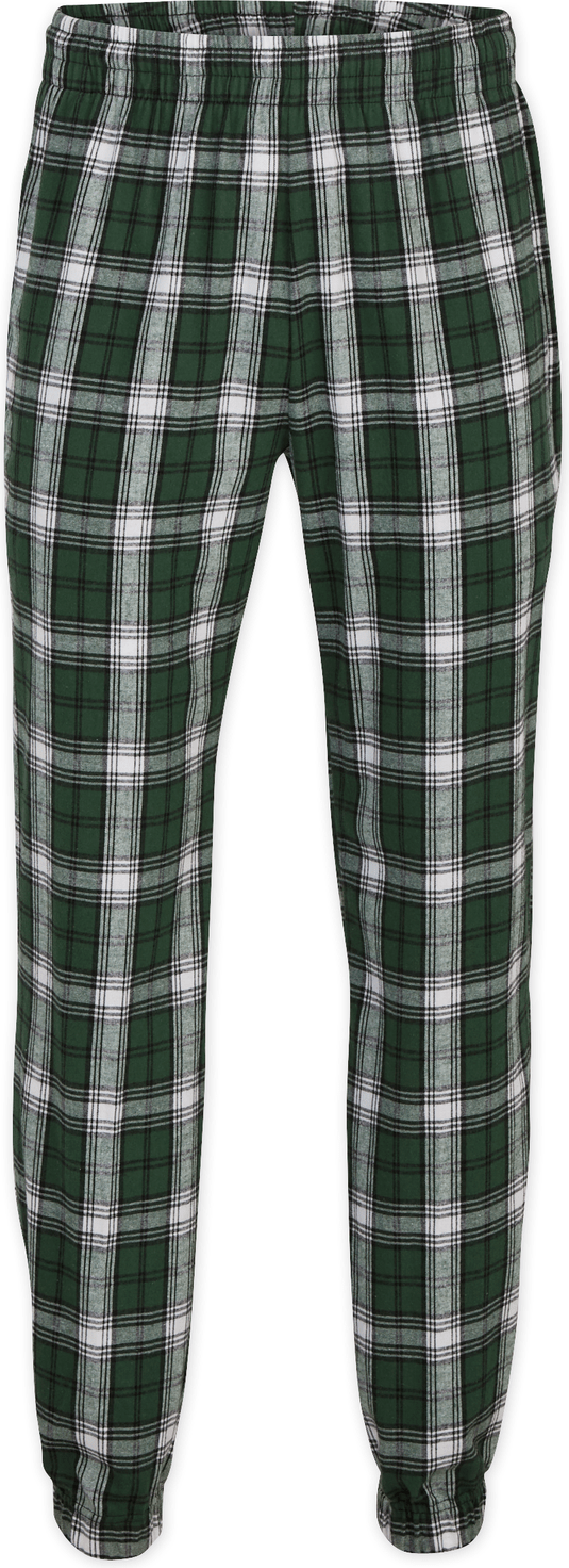 GREEN WHITE PLAID BOXERCRAFT ADULT FLANNEL JOGGER  grouped