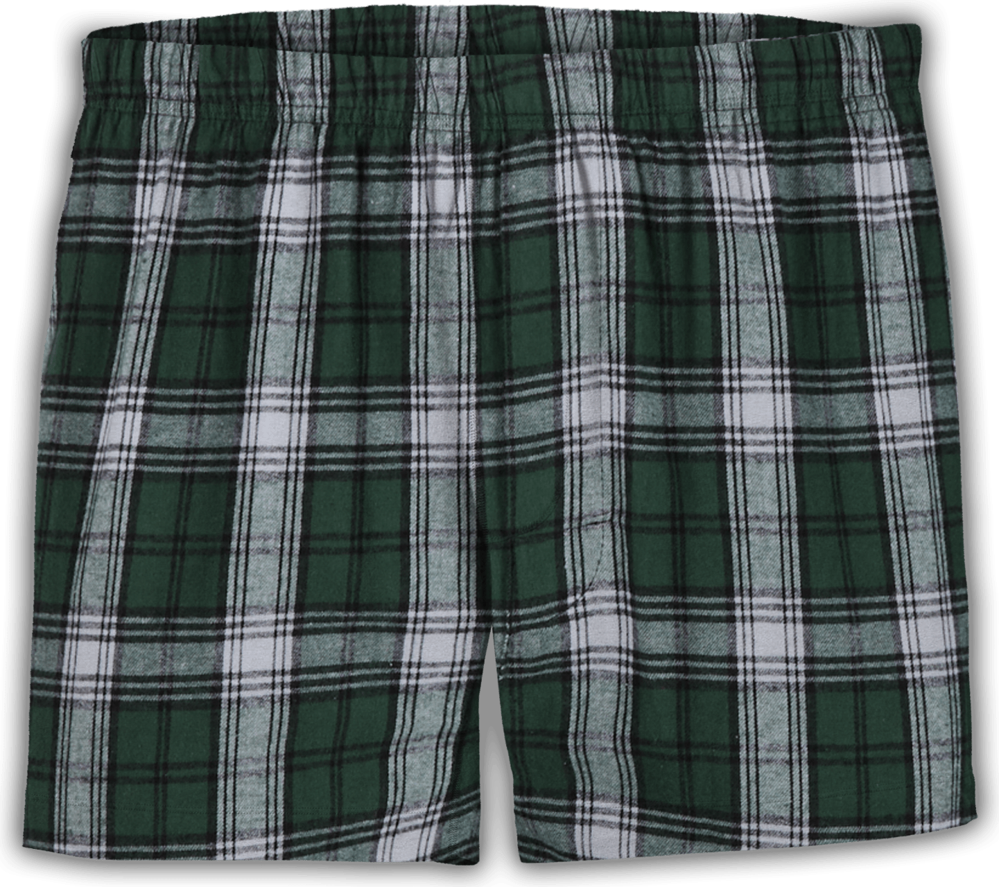GREEN WHITE PLAID BOXERCRAFT MEN'S FLANNEL BOXER  grouped