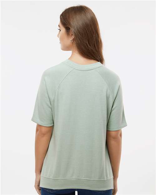 Greenstone Women&#39;s French Terry Short Sleeve Crewneck Pullover - W23711
