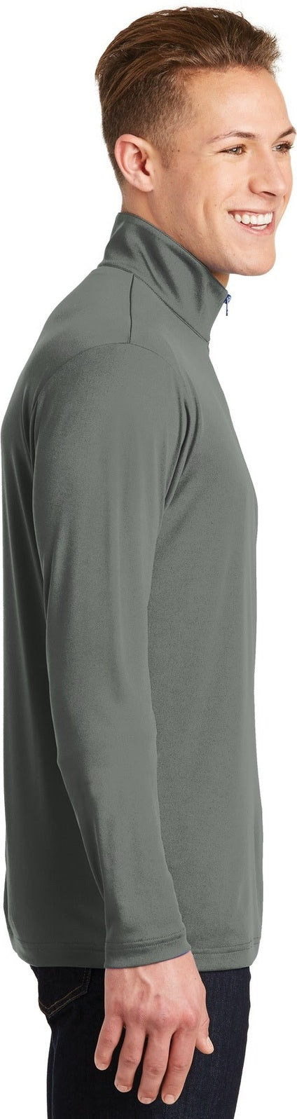 Grey Concrete Sport-Tek PosiCharge Competitor 1/4-Zip Pullover. ST357