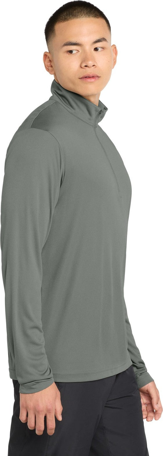 Grey Concrete Sport-Tek PosiCharge Competitor 1/4-Zip Pullover. ST357
