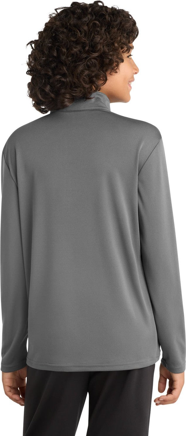 Grey Concrete Sport-Tek Youth PosiCharge Competitor 1/4-Zip Pullover. YST357