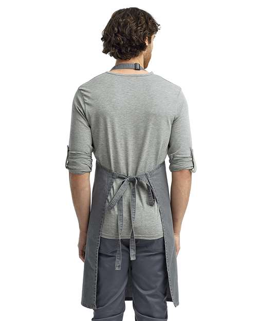 Grey Denim Recycled Bib Apron - RP150