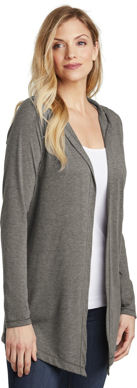 Grey Frost District Women's Perfect Tri Hooded Cardigan. DT156