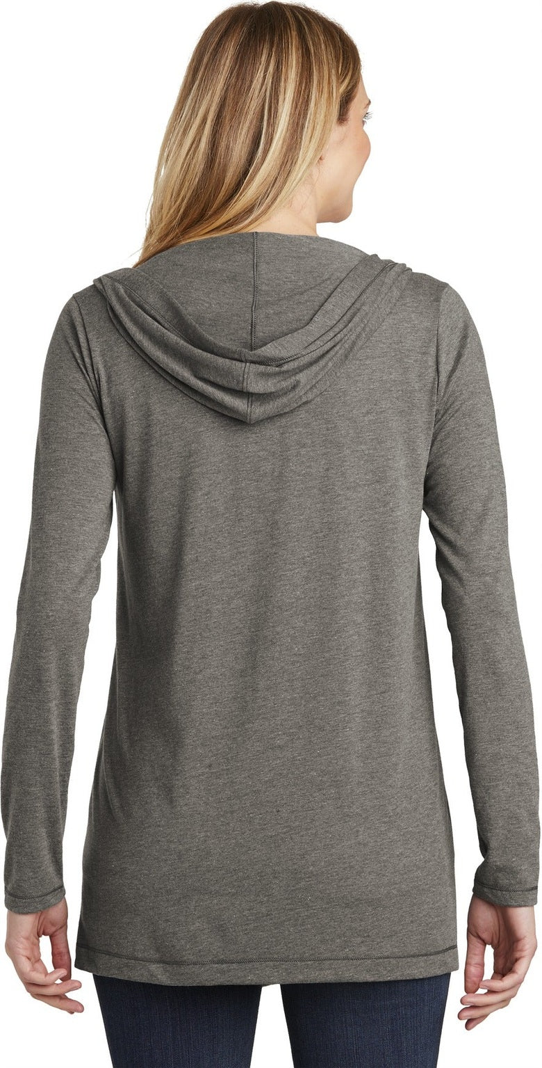 Grey Frost District Women's Perfect Tri Hooded Cardigan. DT156