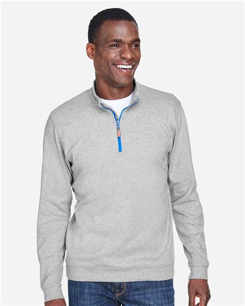 Grey Heather/ Grey H/ French Blue Men&#39;s DRYTEC20™ Performance Quarter-Zip Pullover - DG479