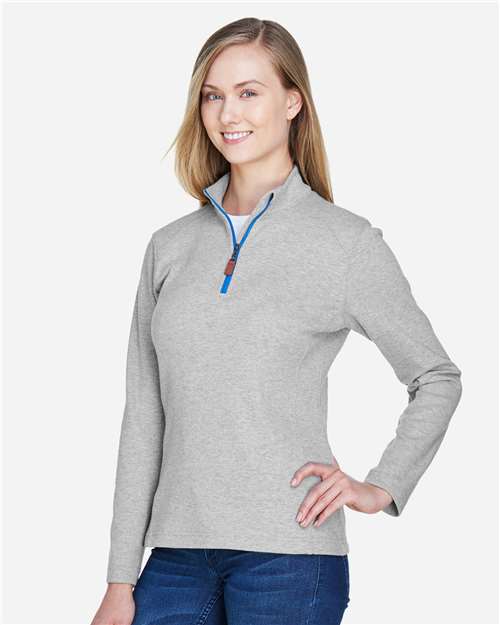 Grey Heather/ Grey H/ French Blue Women&#39;s DRYTEC20™ Performance Quarter-Zip Pullover - DG479W