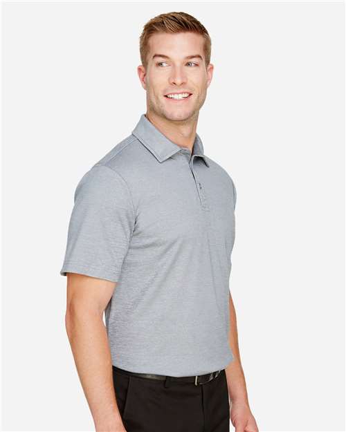 Grey Heather Men&#39;s CrownLux Performance® Address Mélange Polo - DG22