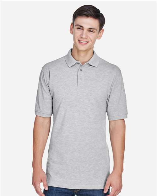Grey Heather Men&#39;s Easy Blend™ Polo - M265