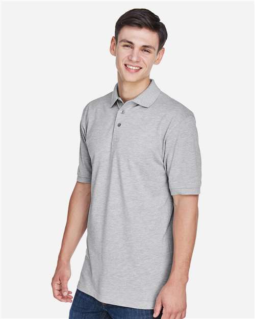 Grey Heather Men&#39;s Easy Blend™ Polo - M265